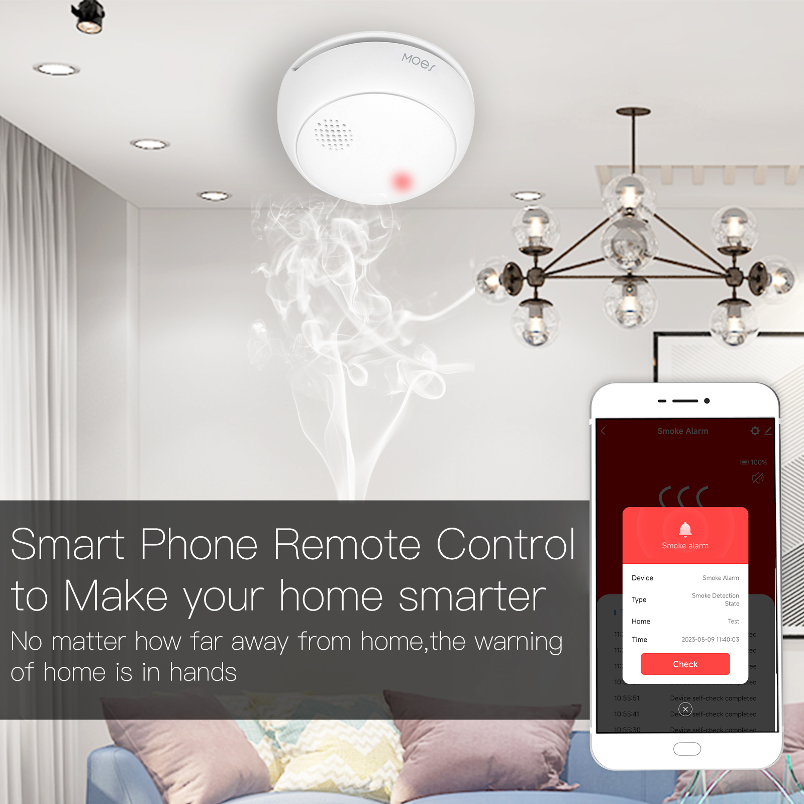 MOES ZigBee Smart Smoke Alarm  - مراجعة Smart Smoke Detector وسعره