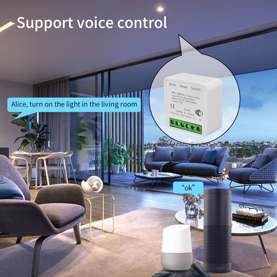 2 Way Mini DIY Smart Switch Tu - مراجعة Smart Home Simple وسعره