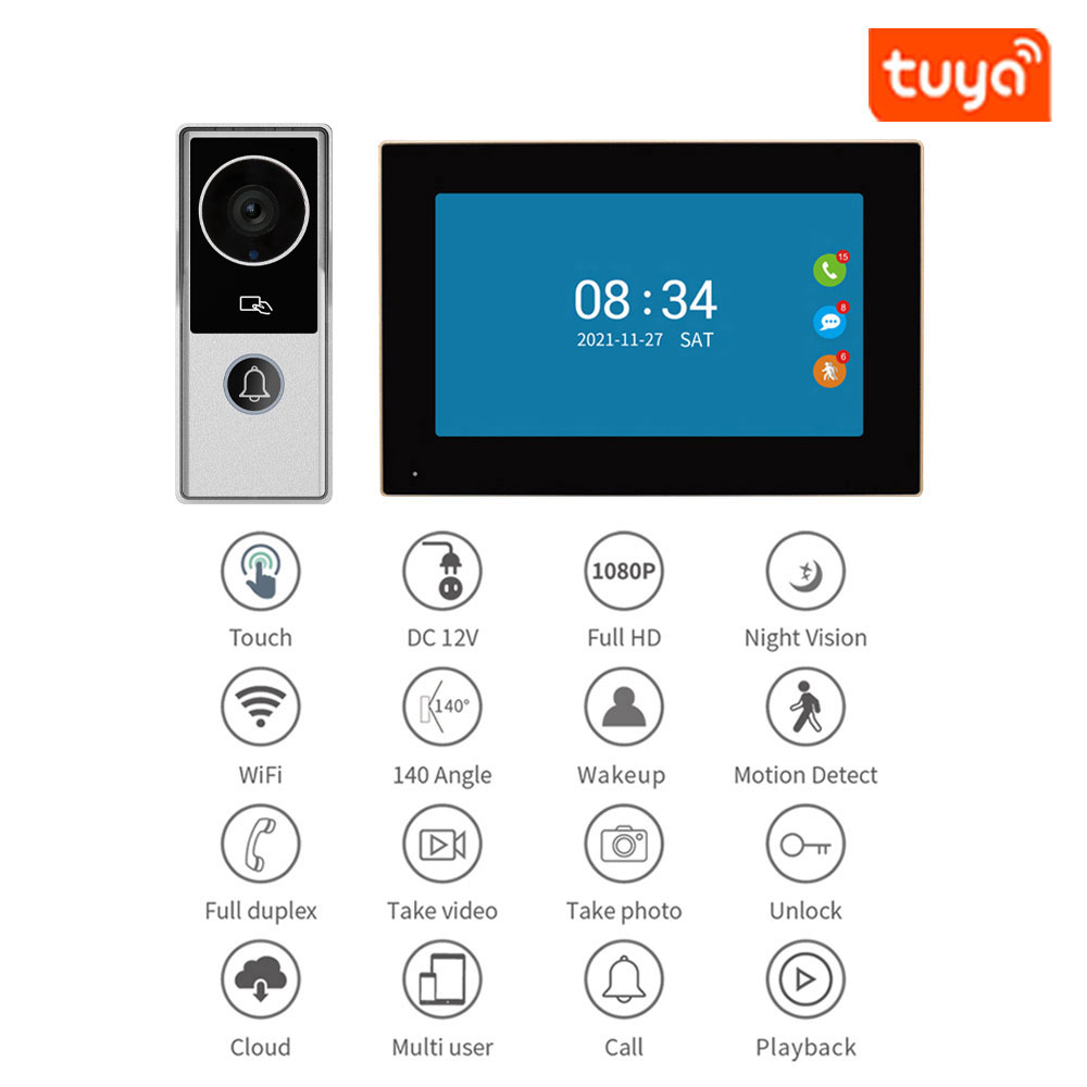 TUYA 1080P 7/10 Inch Touch Scr - مراجعة Smart Home Video Doorbell App وسعره